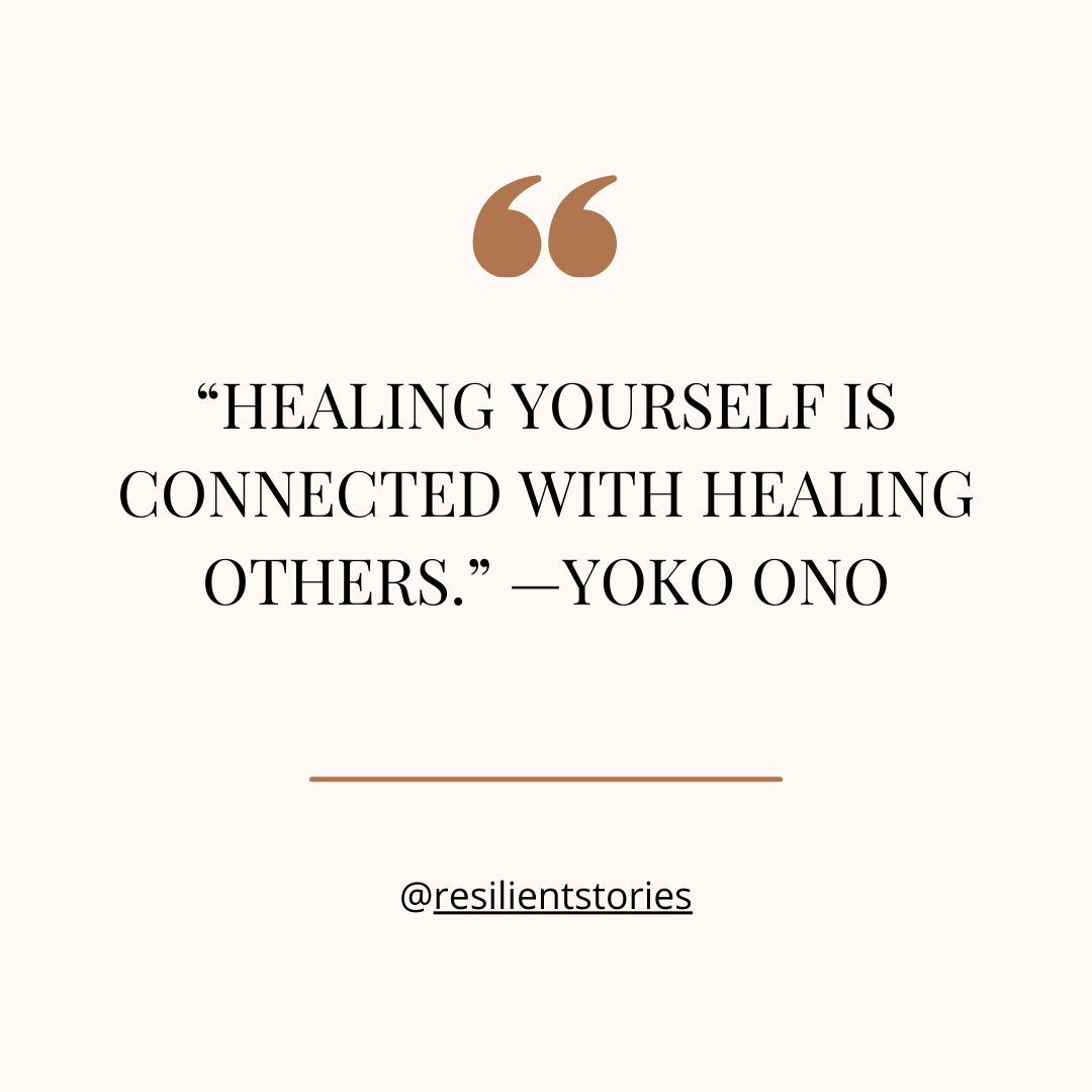 Healing yourself quote from Yoko Ono