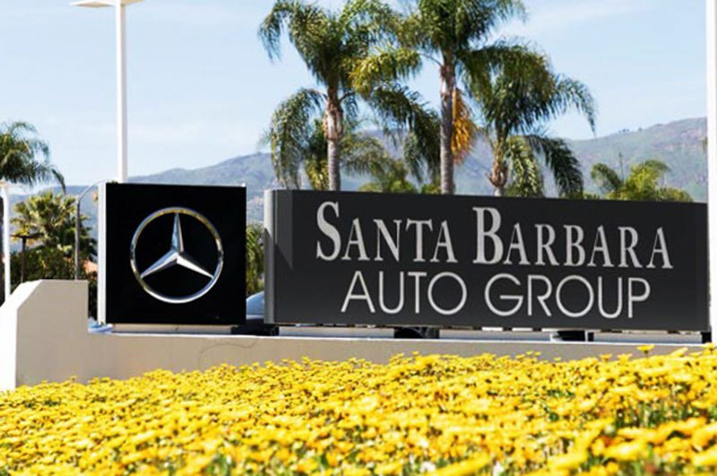 Dealership monument sign restoration and installation in Santa Barbara, California.