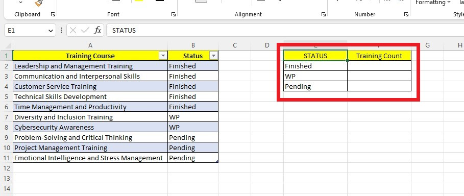 Learn The Basics How To Create A Training Tracker In Excel 