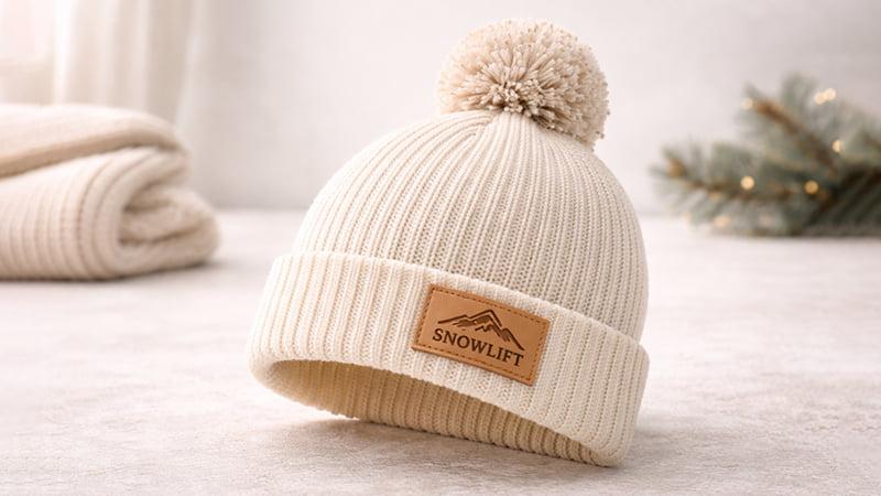  Colorful crochet pom pom beanie