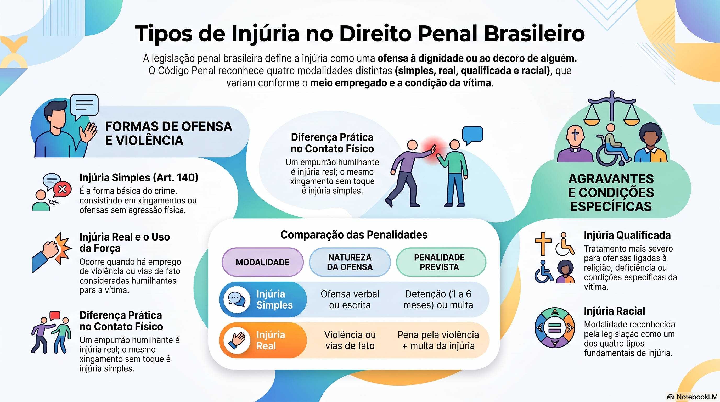 Quais são os tipos de injúria?