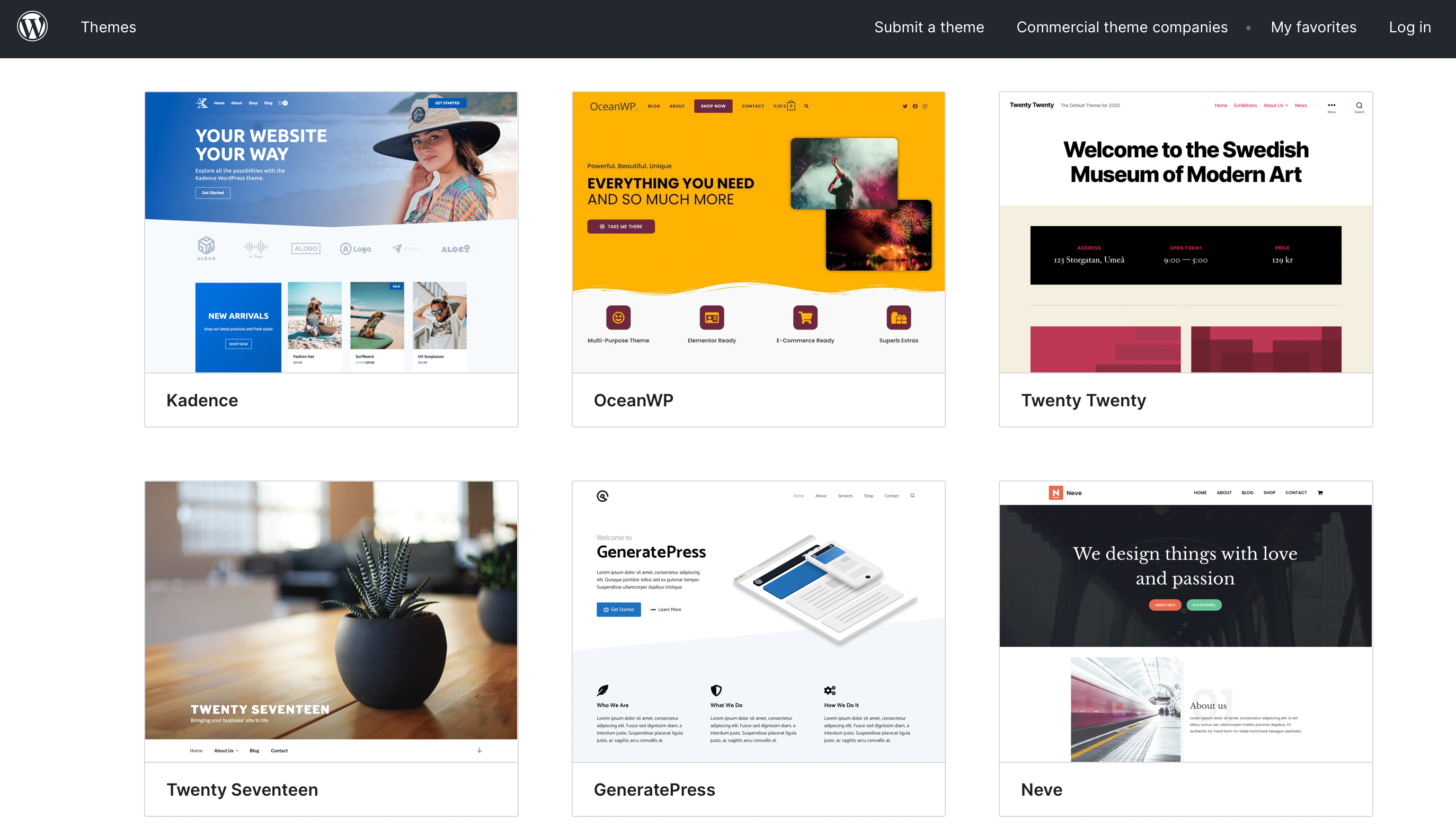 WordPress themes