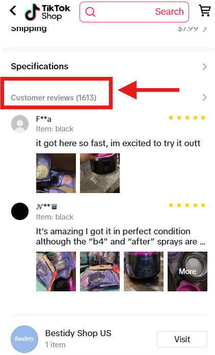 customer reviews