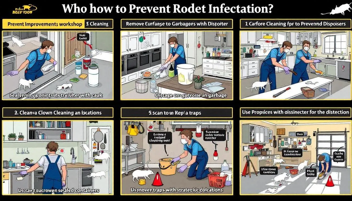 Preventing future infestations of rodents through proper cleaning and disposal.