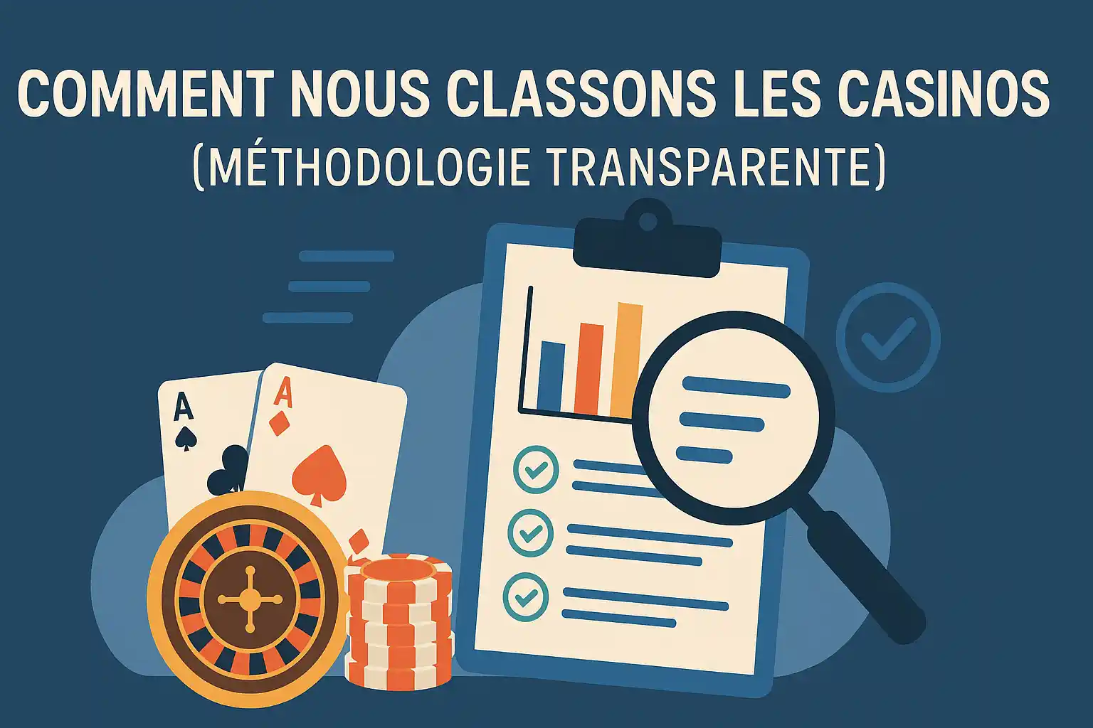 Comment nous classons les casinos ? (méthodologie transparente)
