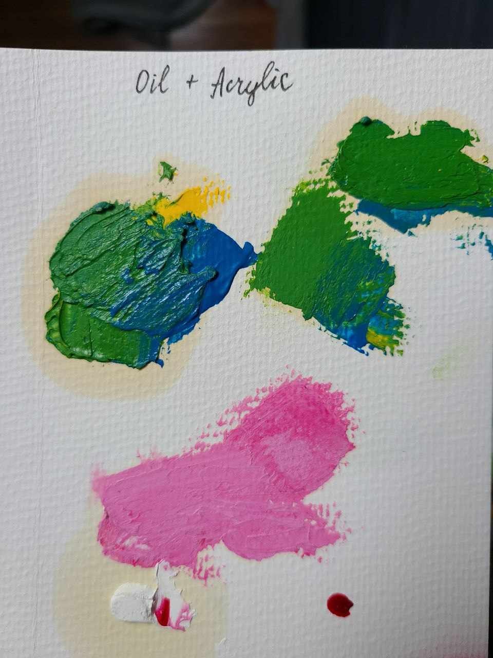 mixed acrylic and oil paint on paper