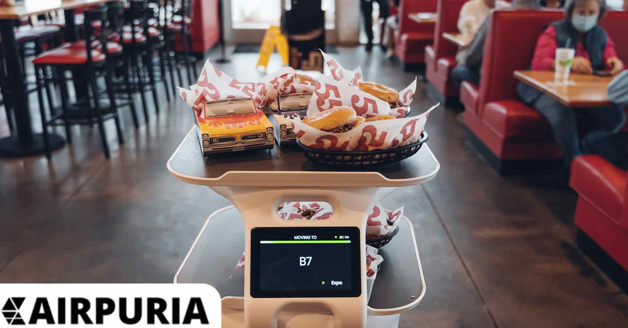 Image showing how to use a server robot waiter from bear robotics.