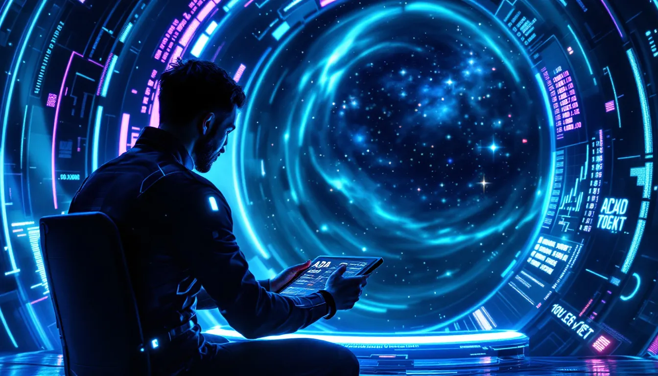 A person setting up an account for Cardano ADA futures trading.