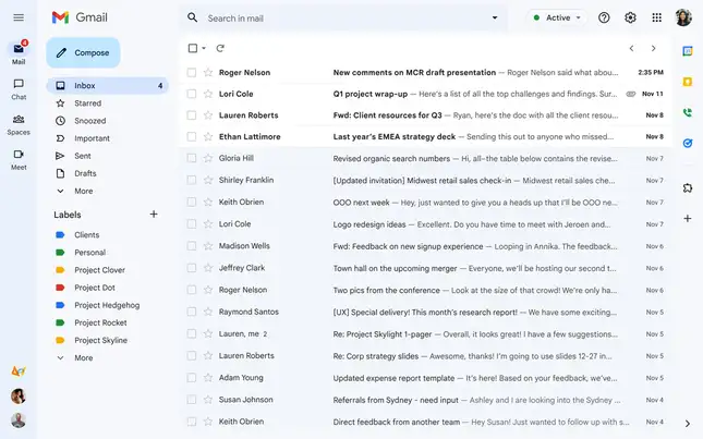 A screenshot of GMail, an essential integration for the Salesforce platform.