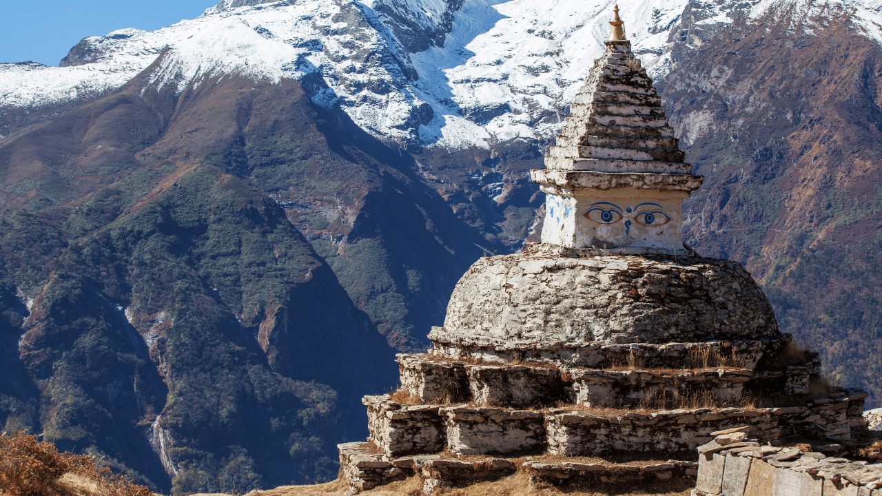 Stupa, Moutain, Nepal 