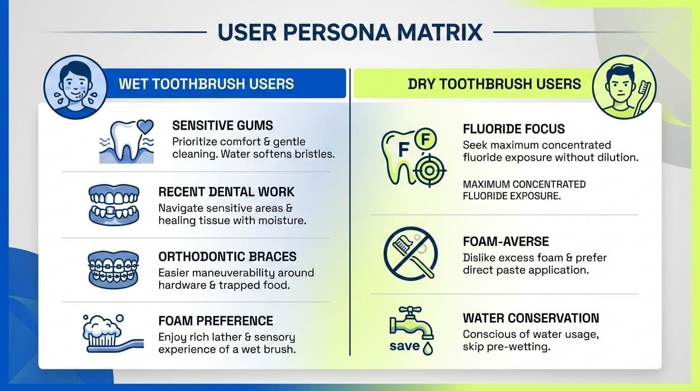 Who Might Prefer a Wet vs Dry Toothbrush? (Personalization)