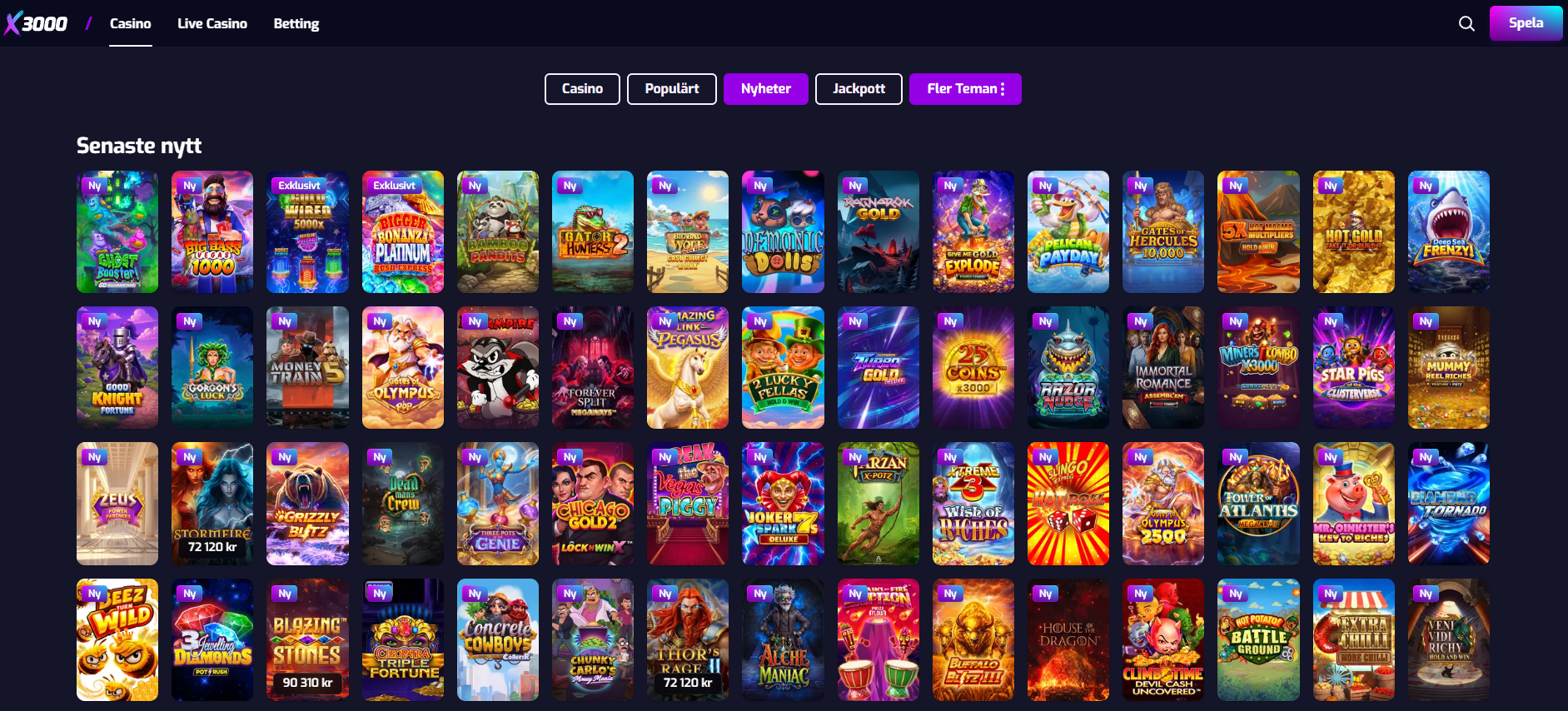 Nya casinospel