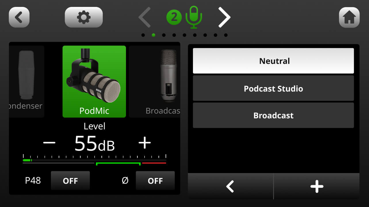 podmic microphone preset
