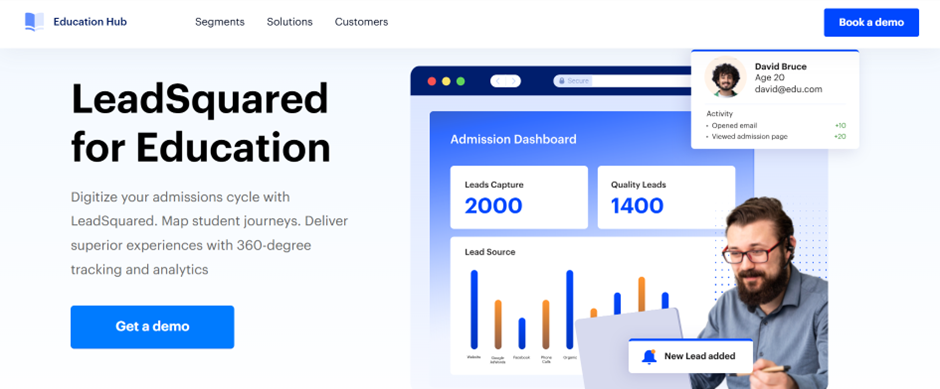 LeadSquared for education - best enrollment management software for higher education