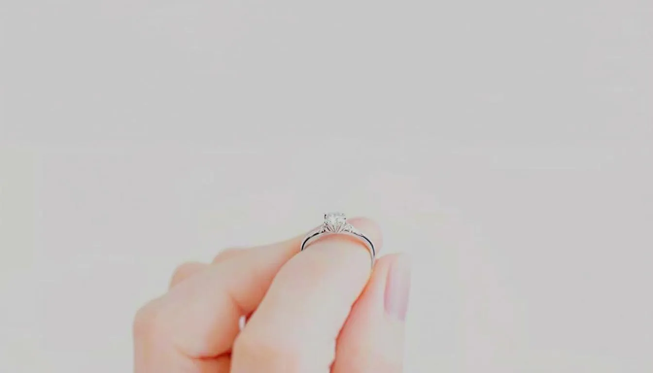 The image depicts a beautifully crafted engagement ring showcasing a round brilliant diamond set in a vintage-inspired design, resting on a soft fabric background. This unique engagement ring symbolizes a timeless commitment, perfectly balancing quality and affordability for modern brides.