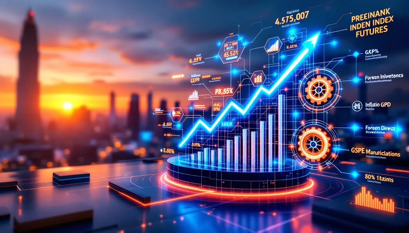 Economic indicators influencing PSE Index Futures, depicting market analysis.