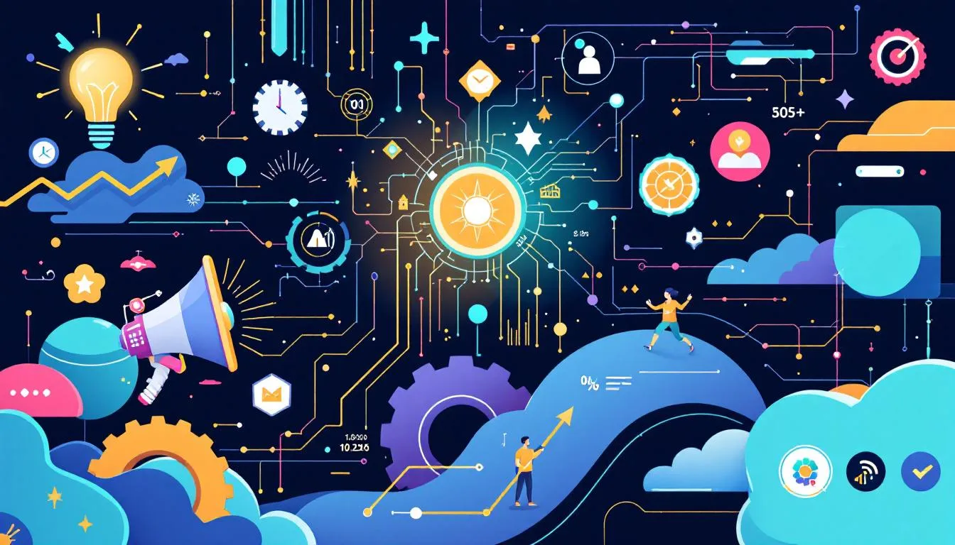 An illustration representing AI in digital advertising.