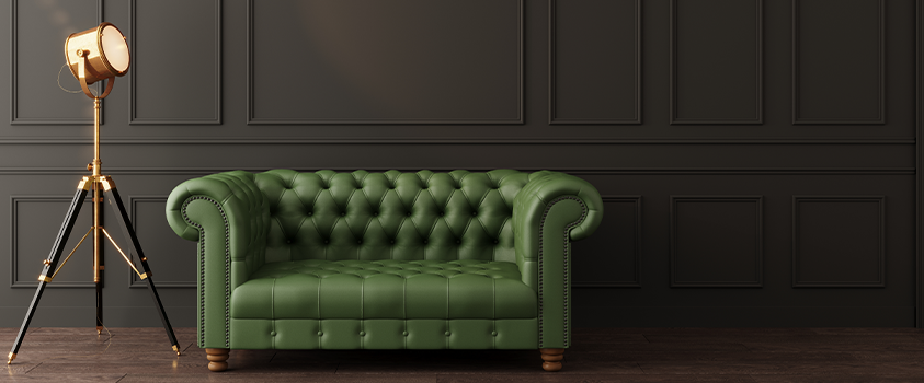 The chesterfield lounge is a classic sofa that adds a touch of old-fashioned sophistication as well as comfort.