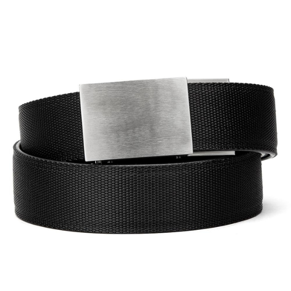 Picture of the X4 Stainless Steel Black Tactical Gun Belt.