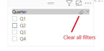 Clear all Filters in Power BI Slicer