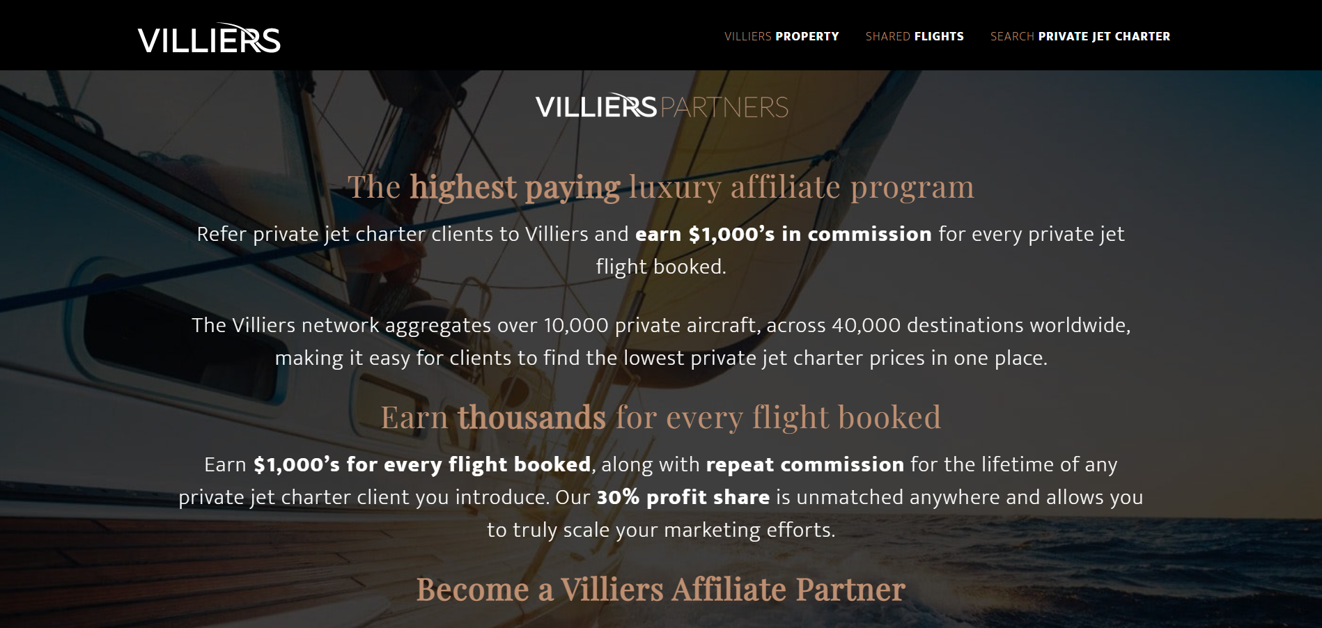 Villiers Jets Affiliate Program