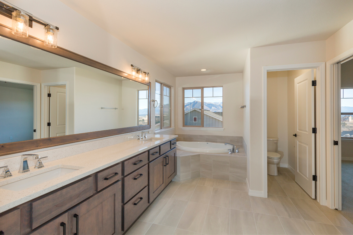 Transforming a bathroom with modern farmhouse decor elements.