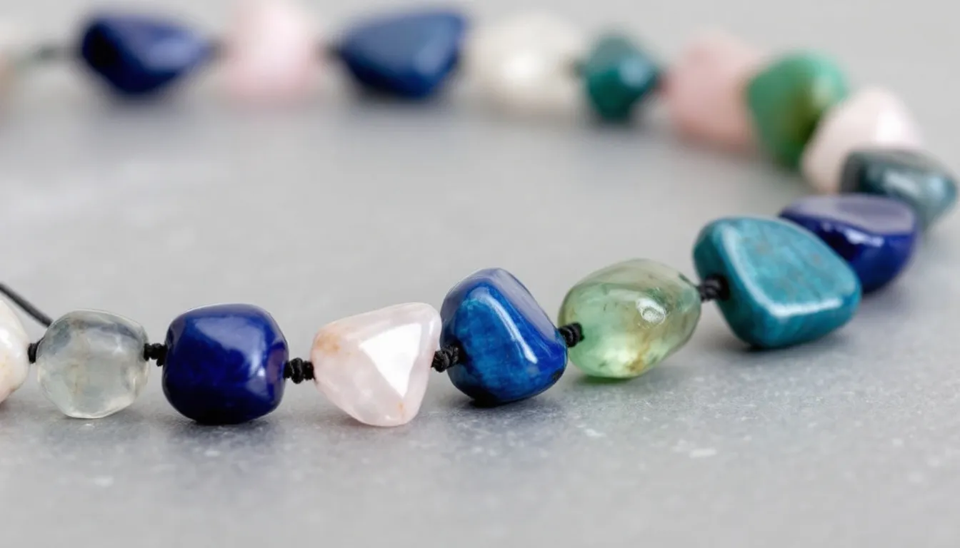 This image features a handmade semi-precious stone beaded necklace, showcasing a beautiful array of gemstones including lapis lazuli and amethyst, elegantly strung together with sterling silver accents. It serves as a thoughtful and meaningful gift, perfect for adding a touch of sparkle and color to any jewellery collection.