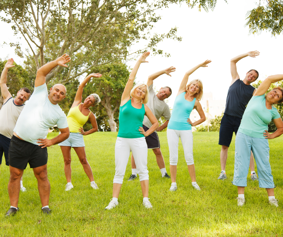 People exercising outdoors