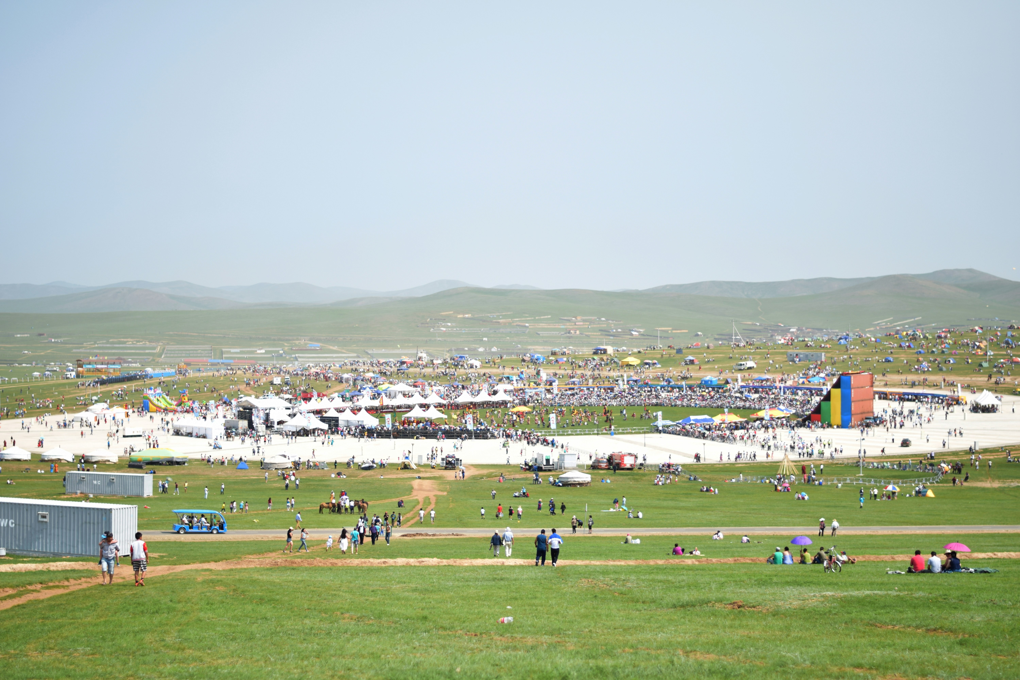 Vibrant illustration of the Naadam Festival