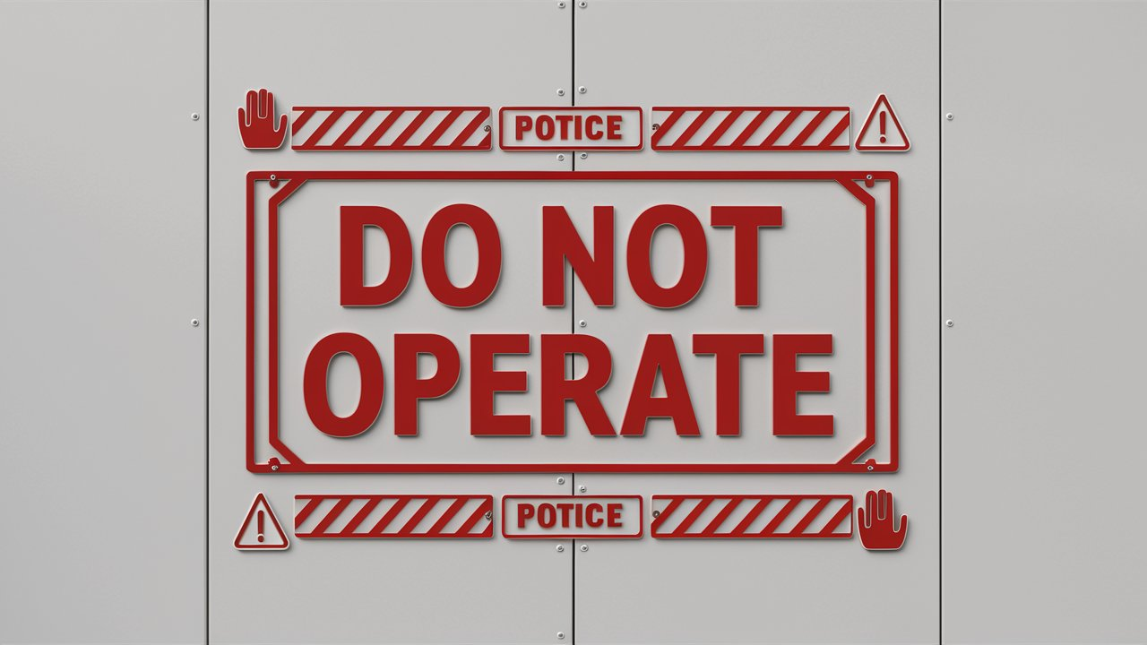 A "Do Not Operate" notice when checking the aerial lift.