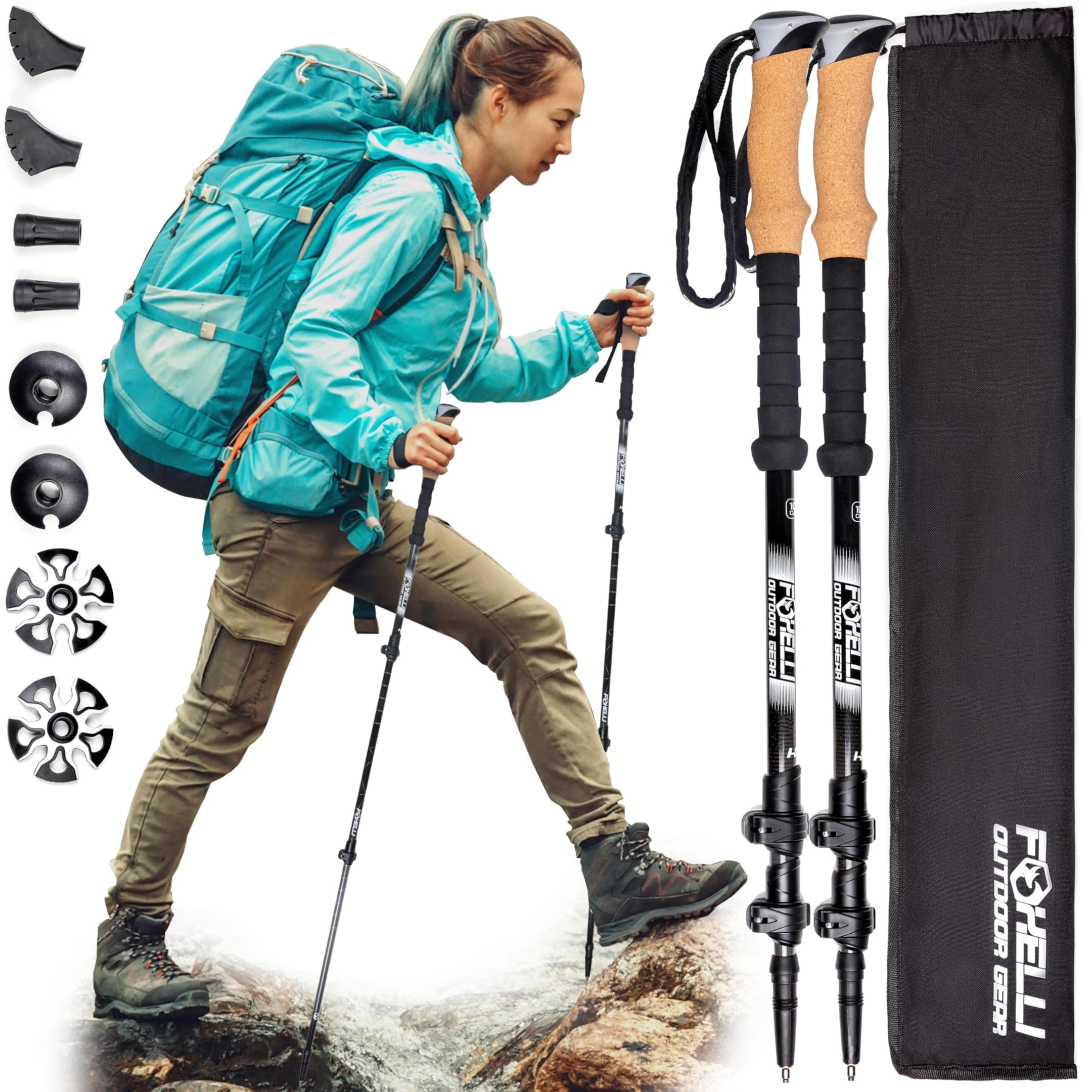 Best Nordic Walking Poles For Your Outdoor Adventures, Foxelli Carbon Fiber Poles