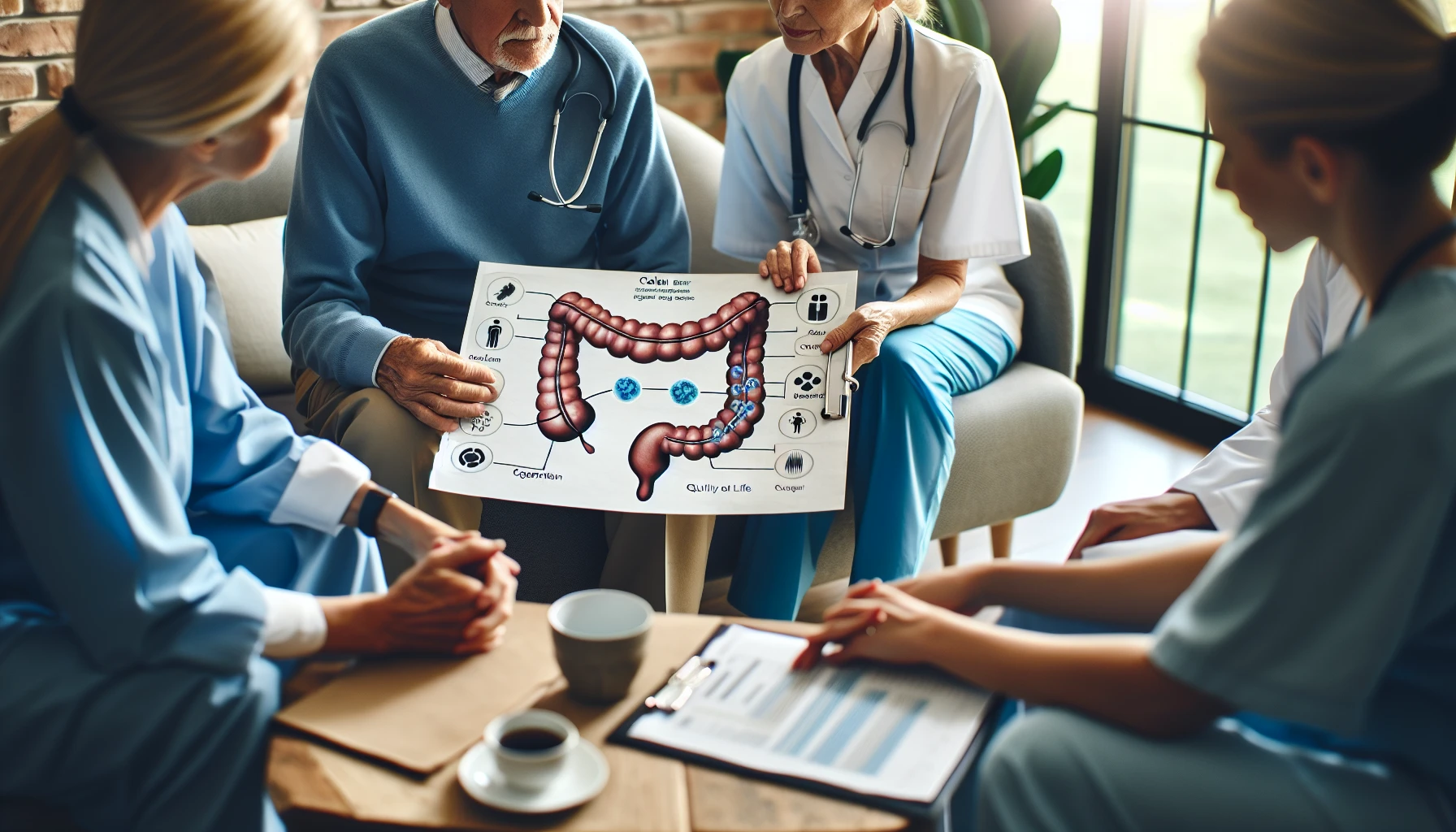 Illustration of treating elderly patients with stage II colon cancer