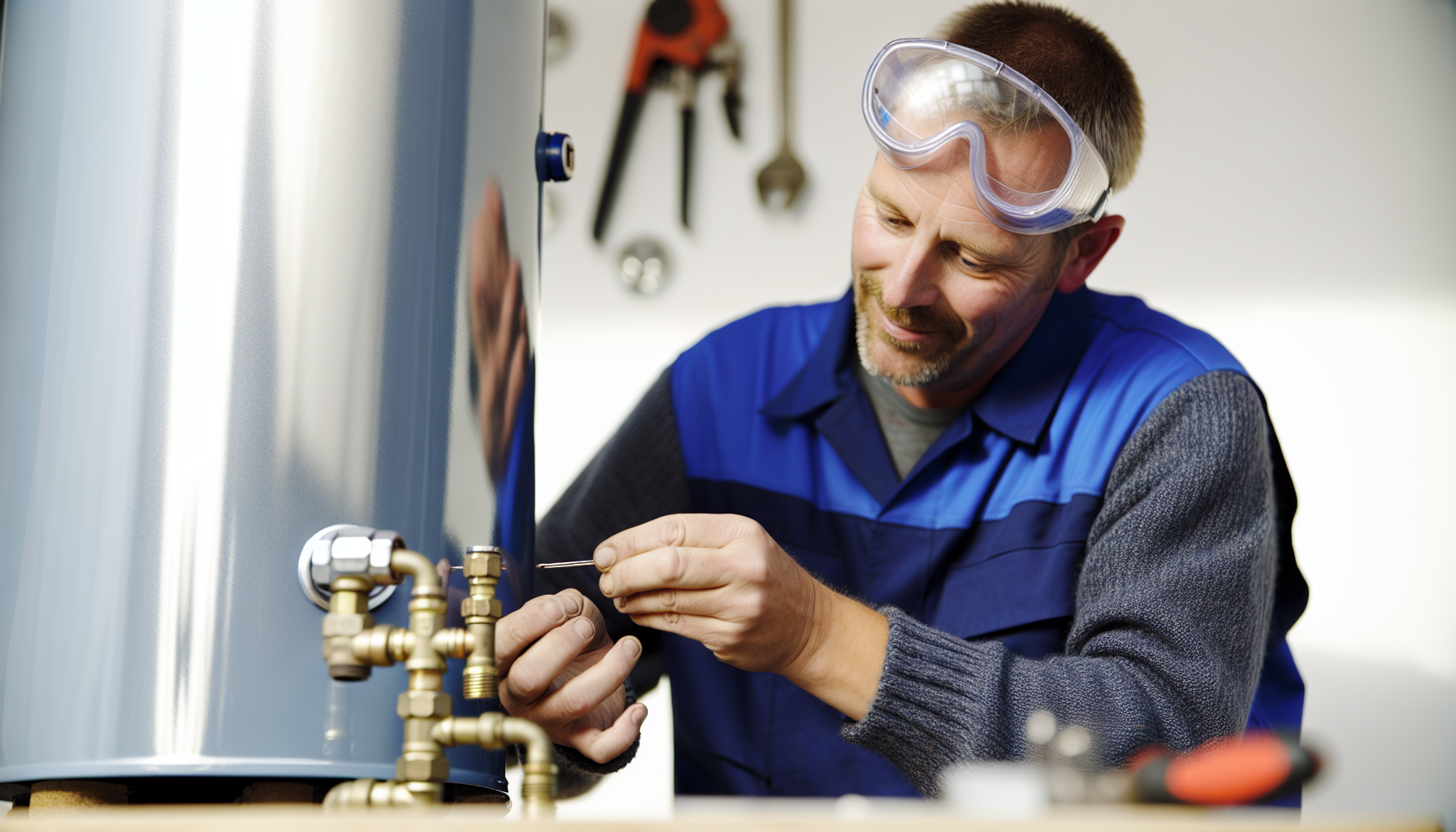 Gas hot water system installation process