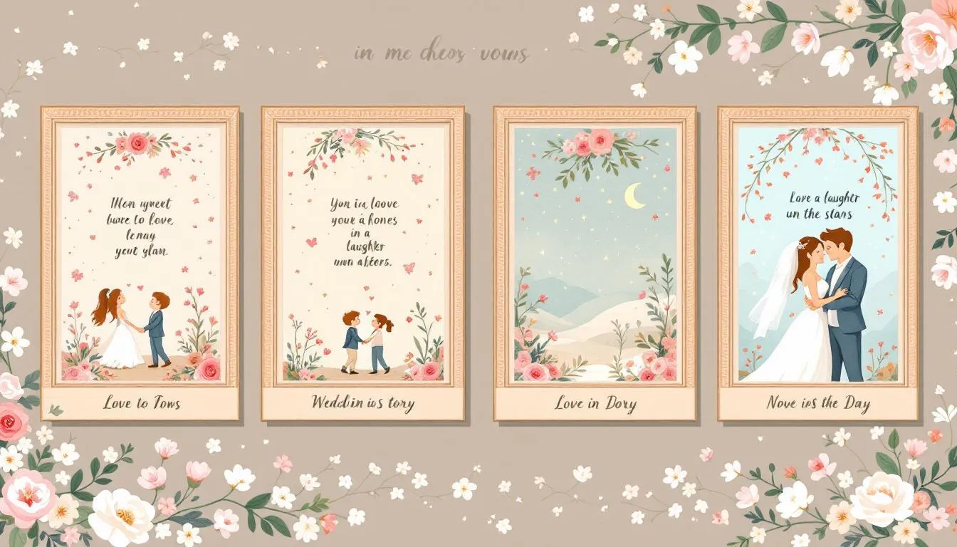 Framed wedding vows that capture the essence of a couple's love story.