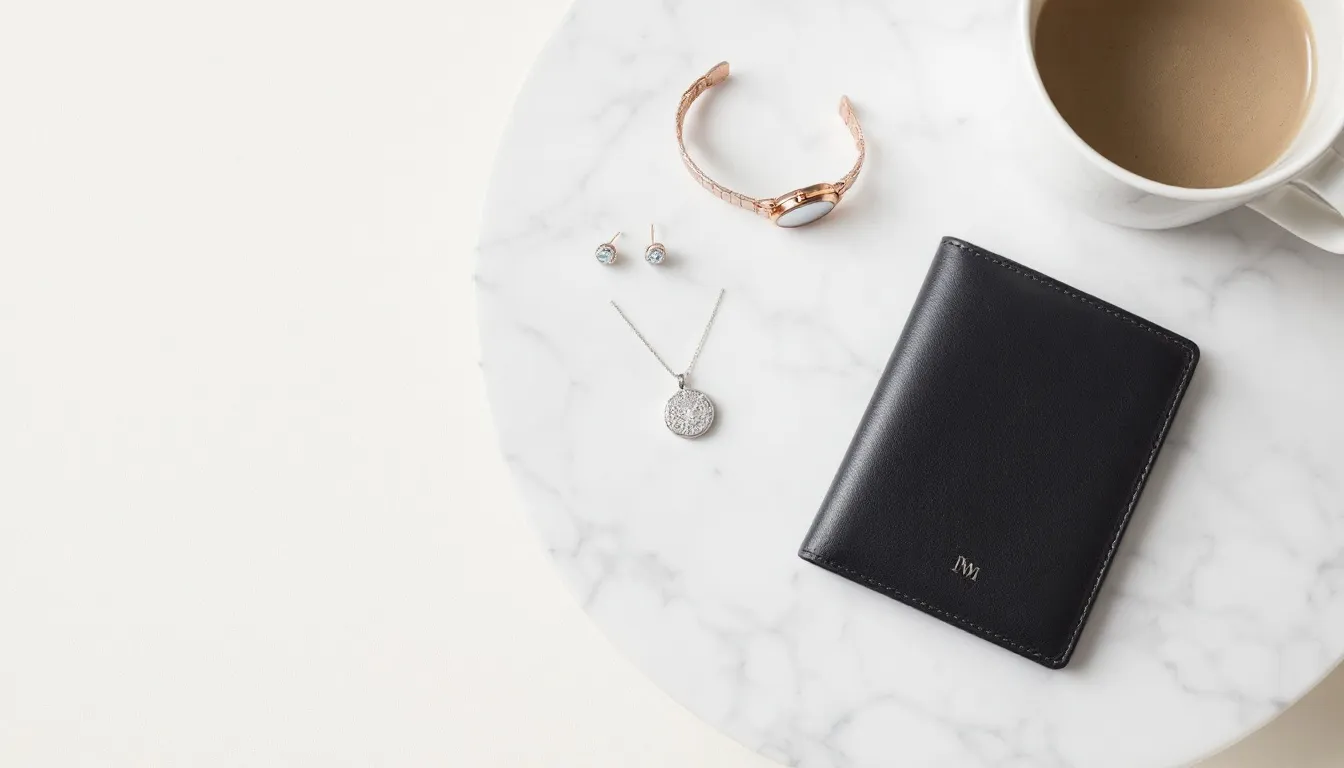 A collection of personalized accessories that make thoughtful gifts.