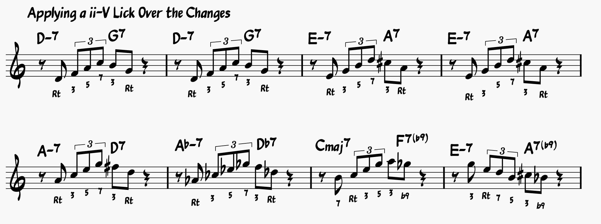 ii-V Licks Over the Chord Changes of Satin Doll