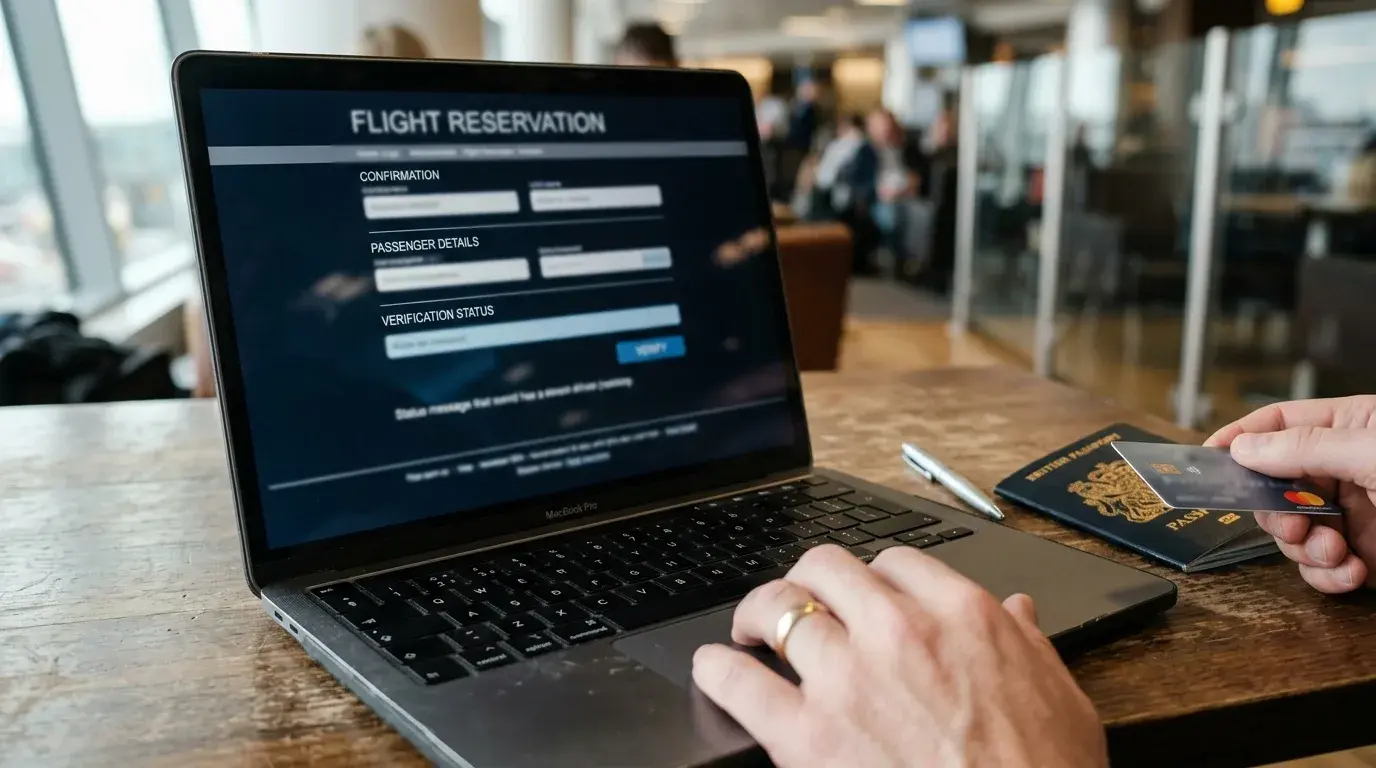 PNR airline and reservation status details on a dummy ticket