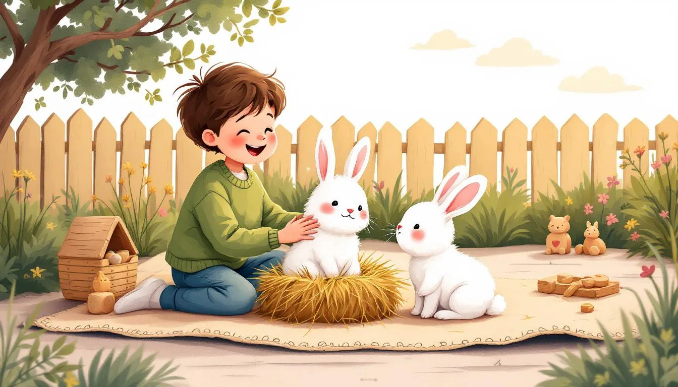 Creating a safe environment for affectionate pets, featuring a cozy rabbit habitat.