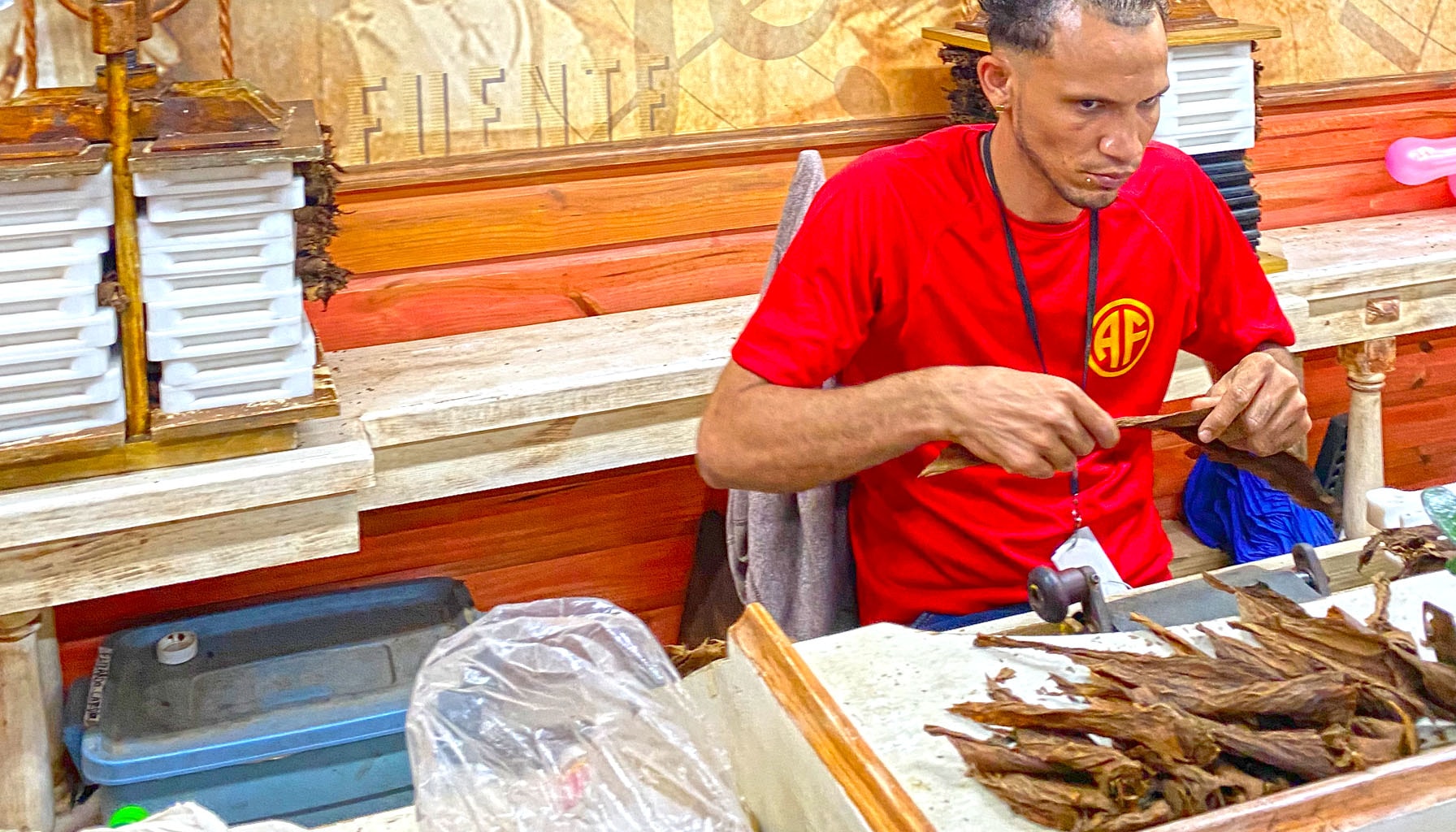 An illustration showing the intricate process of blending cigars.