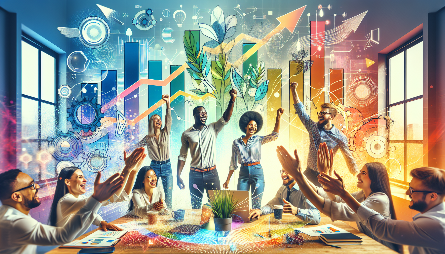 Une image symbolique des avantages des chèques entreprises pour les start-up.
