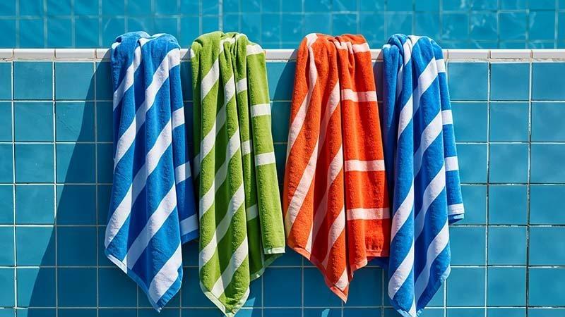 Colorful beach towels