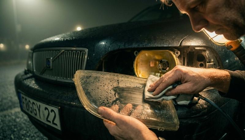 Cleared blind spots by using cloth and wipe it to protect further moisture