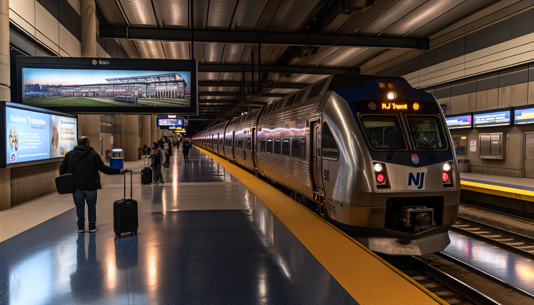 NJ Transit train at Newark Airport