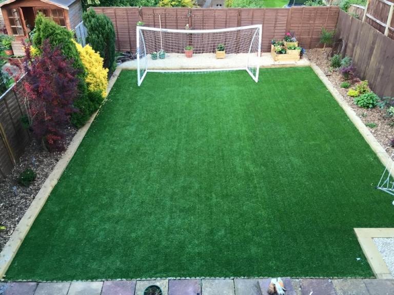 Football Pitch in Garden with Synthetic Turf