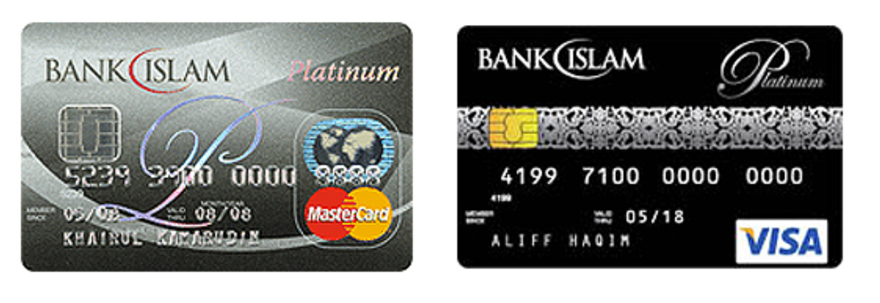 Bank Islam Plantinum Mastercard and Platinum Visa Credit Card for halal transactions