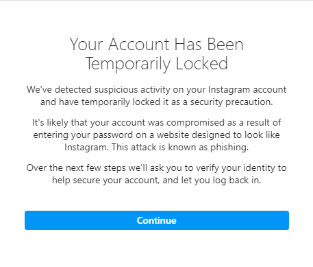 Remote.tools shows a screenshot of Temporarily Locked Instagram account