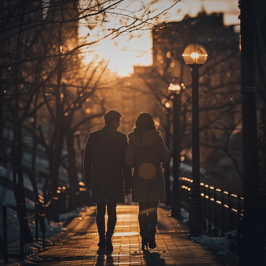an image of a couple walking side by side signifying support in navigating life