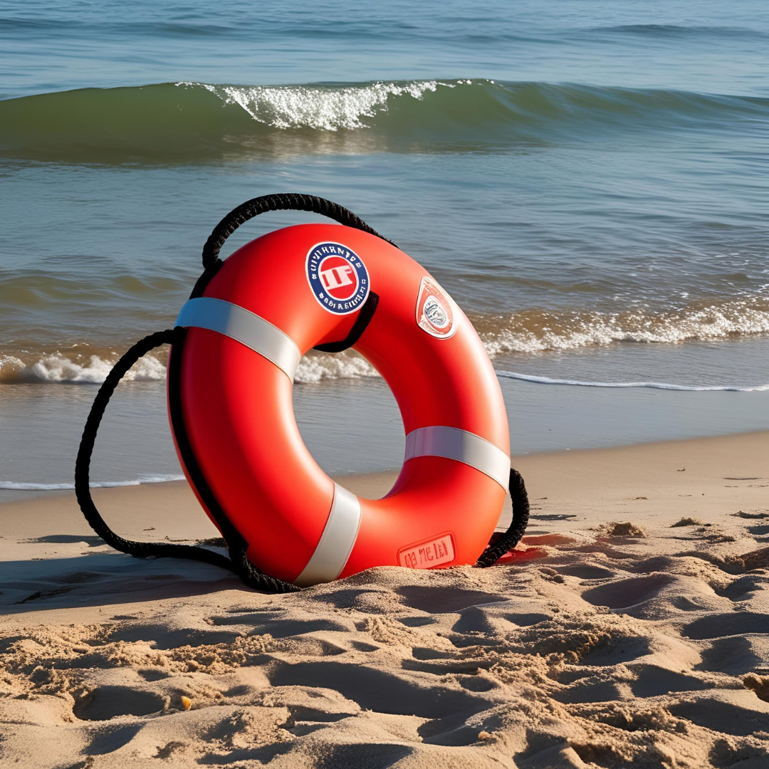Customizable life ring with logo. 