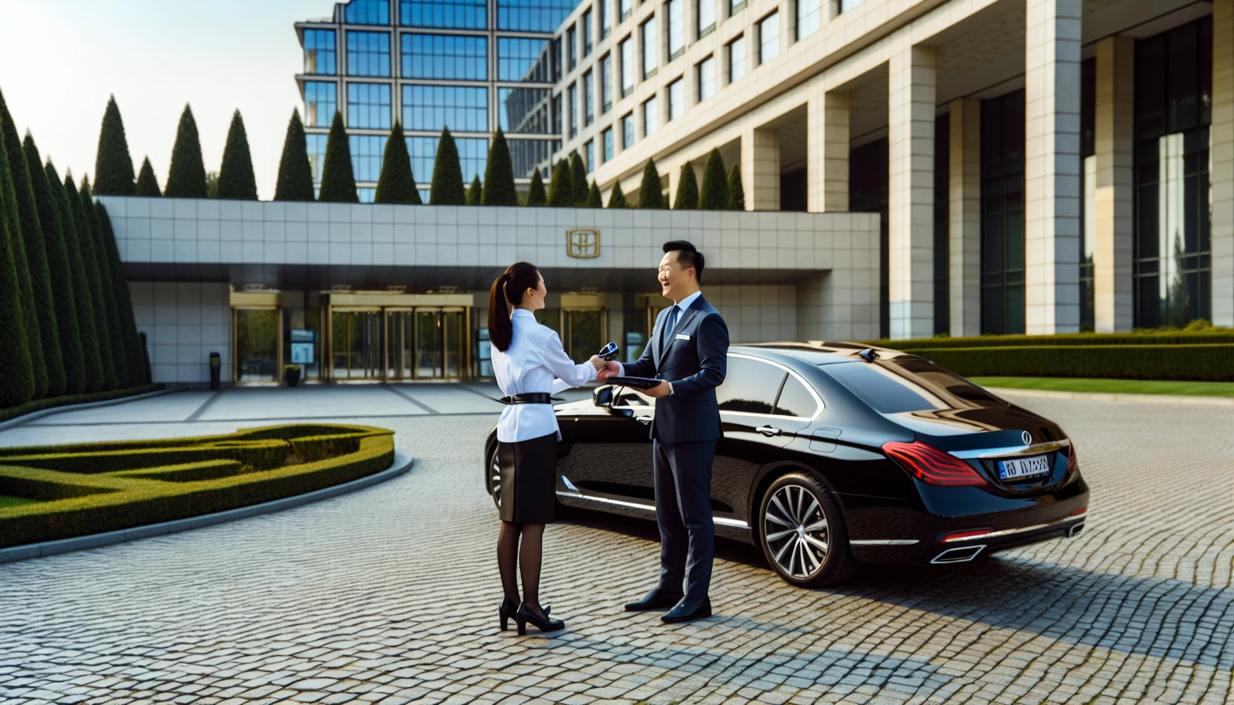 Hotel delivery service for rental cars