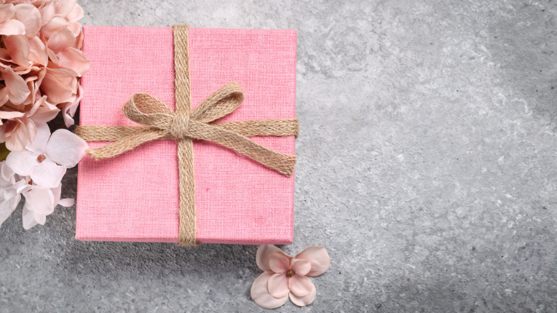  a pink gift box